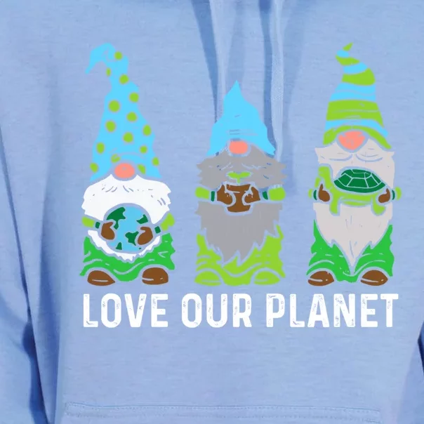 Love Our Planet Gnomes Earth Day Cute Gift Unisex Surf Hoodie