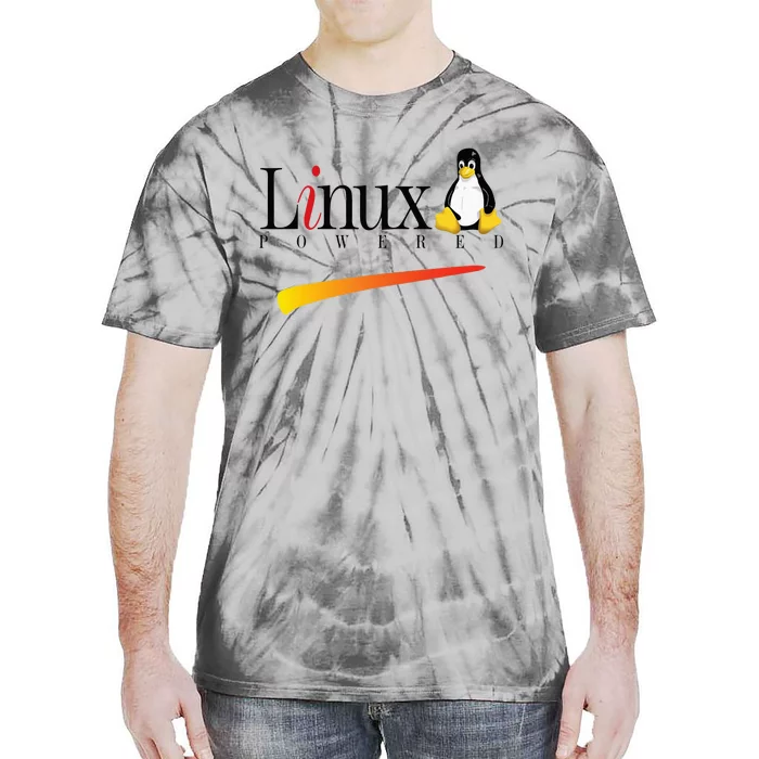 Linux Os Powered By Linux Tux Penguin Tie-Dye T-Shirt