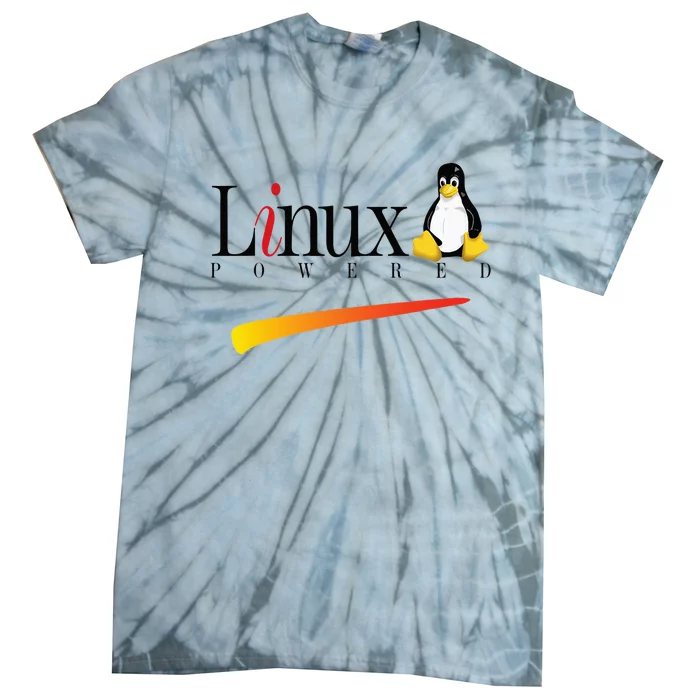 Linux Os Powered By Linux Tux Penguin Tie-Dye T-Shirt