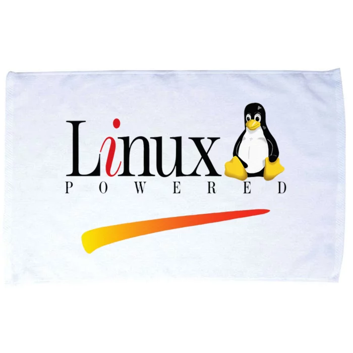 Linux Os Powered By Linux Tux Penguin Microfiber Hand Towel