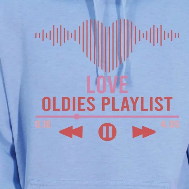 Love Oldies Playlist Heart Music Unisex Surf Hoodie