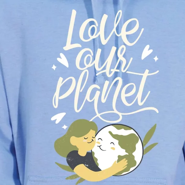 Love Our Planet Earth Day Conservation Nature Save Cute Gift Unisex Surf Hoodie