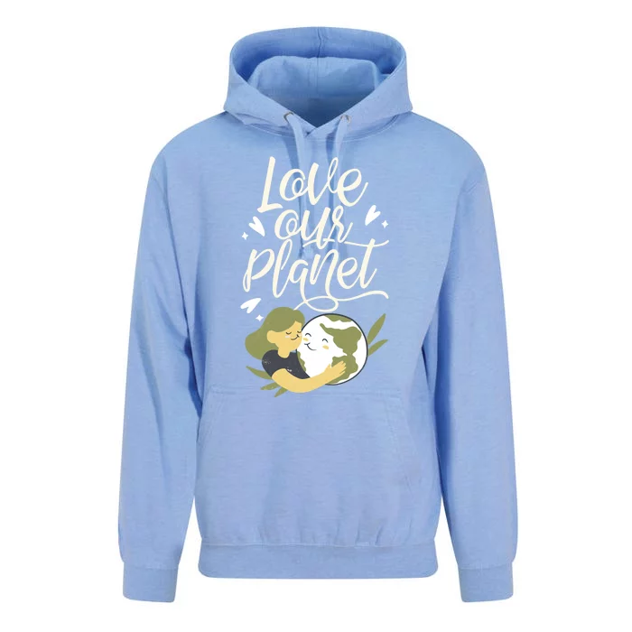 Love Our Planet Earth Day Conservation Nature Save Cute Gift Unisex Surf Hoodie