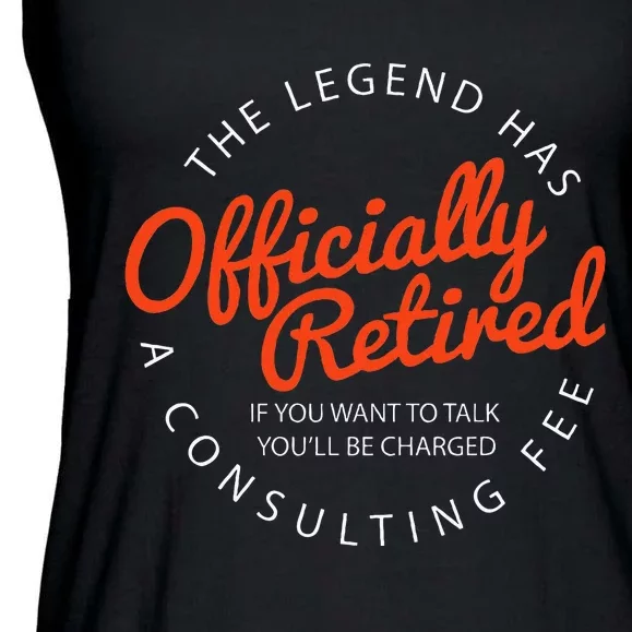 Le.Gend Of.Ficially Retired Funny Retirement Ladies Essential Flowy Tank