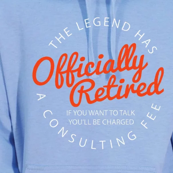 Legend Officially Retired Funny Retirement Black Classic Fit Unisex Surf Hoodie