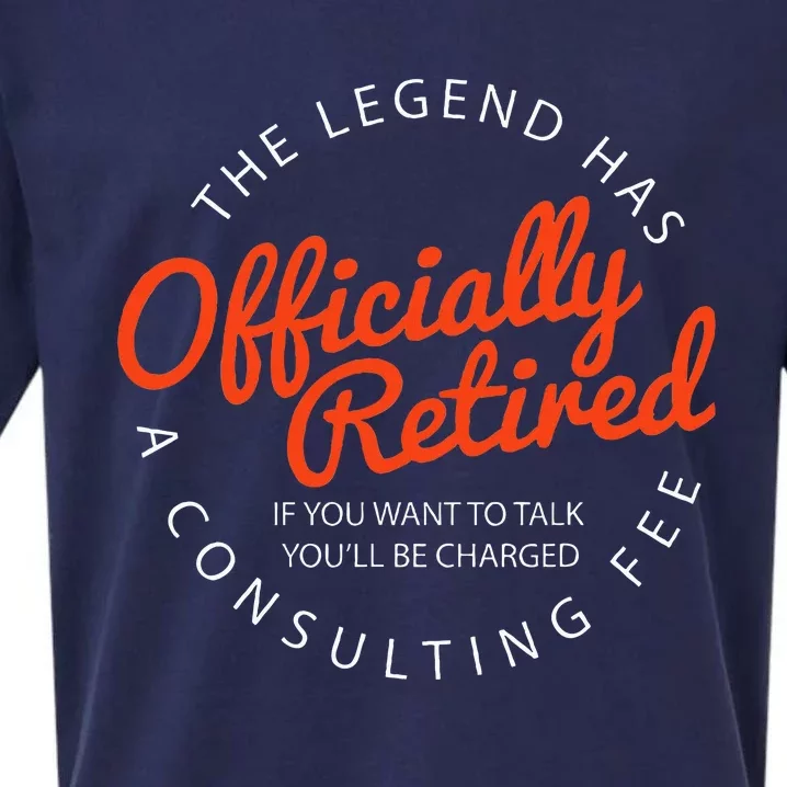 Legend Officially Retired 's Funny Retirement Sueded Cloud Jersey T-Shirt