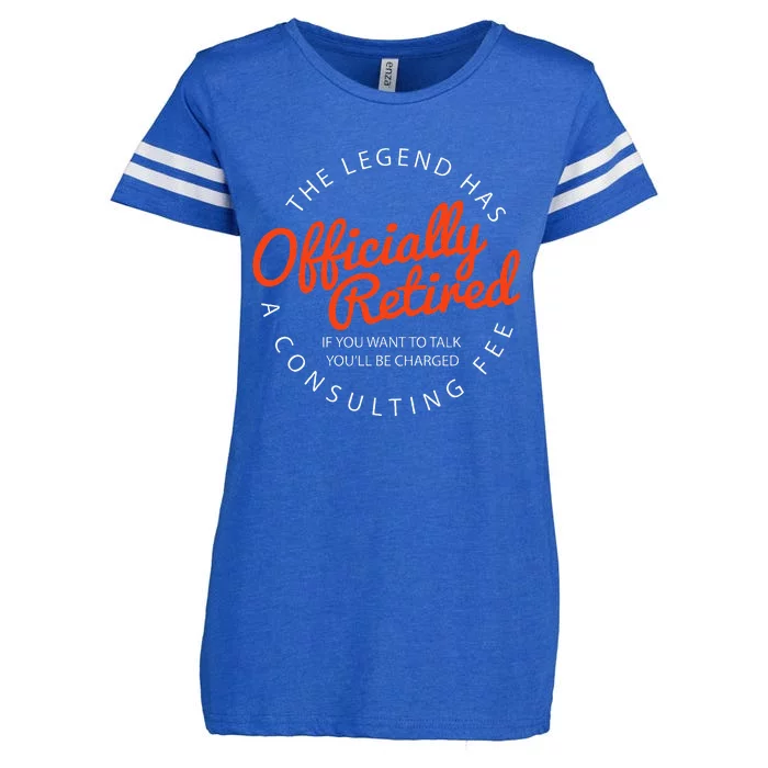 Legend Officially Retired Funny Retirement Enza Ladies Jersey Football T-Shirt