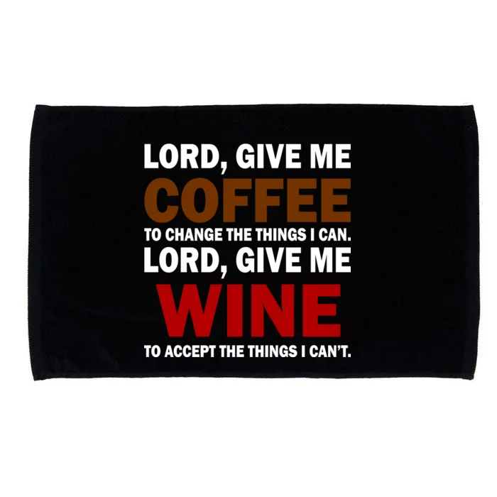 Lord Give Me Coffee Wine Microfiber Hand Towel