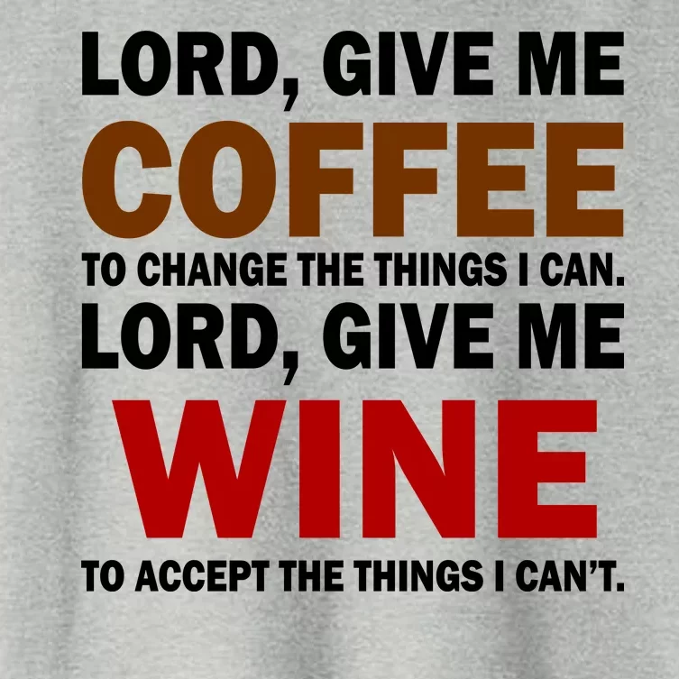 Lord Give Me Coffee Wine Women's Crop Top Tee