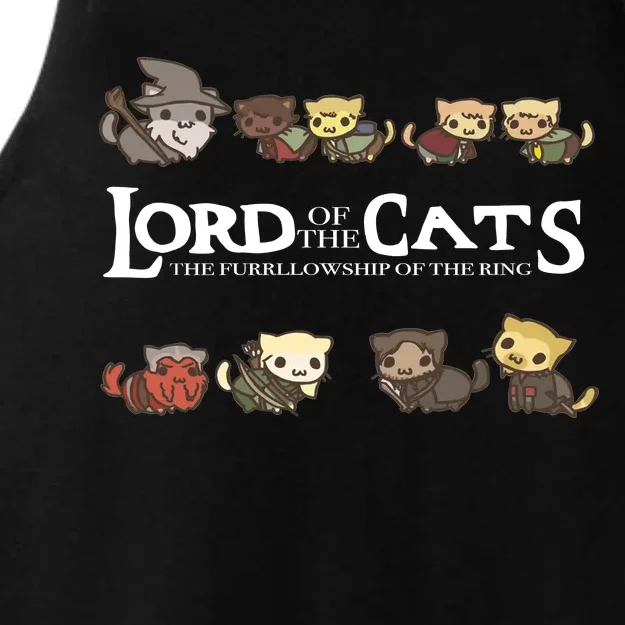 Lord Of The Cats The Furrllowship Of The Ring Ladies Tri-Blend Wicking Tank