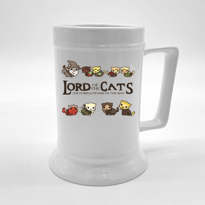 Lord Of The Cats The Furrllowship Of The Ring Front & Back Beer Stein