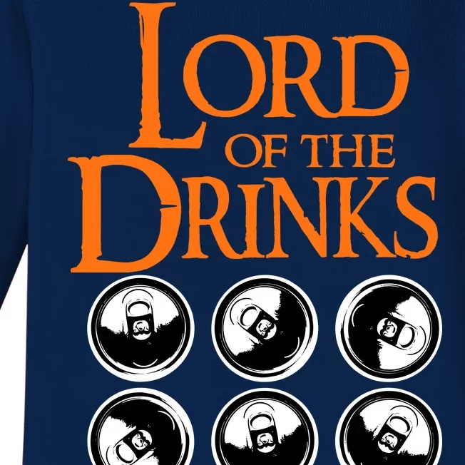 Lord Of The Drinks Baby Long Sleeve Bodysuit