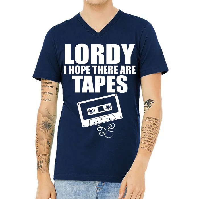 Lordy I Hope There Are Tapes Comey Catchphrase V-Neck T-Shirt