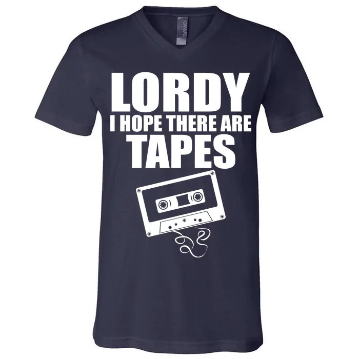 Lordy I Hope There Are Tapes Comey Catchphrase V-Neck T-Shirt