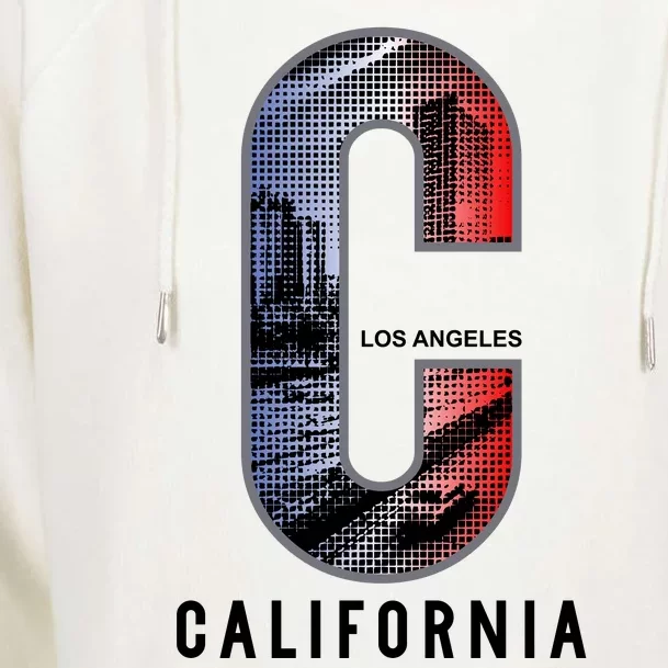 Los Angeles Womens Funnel Neck Pullover Hood