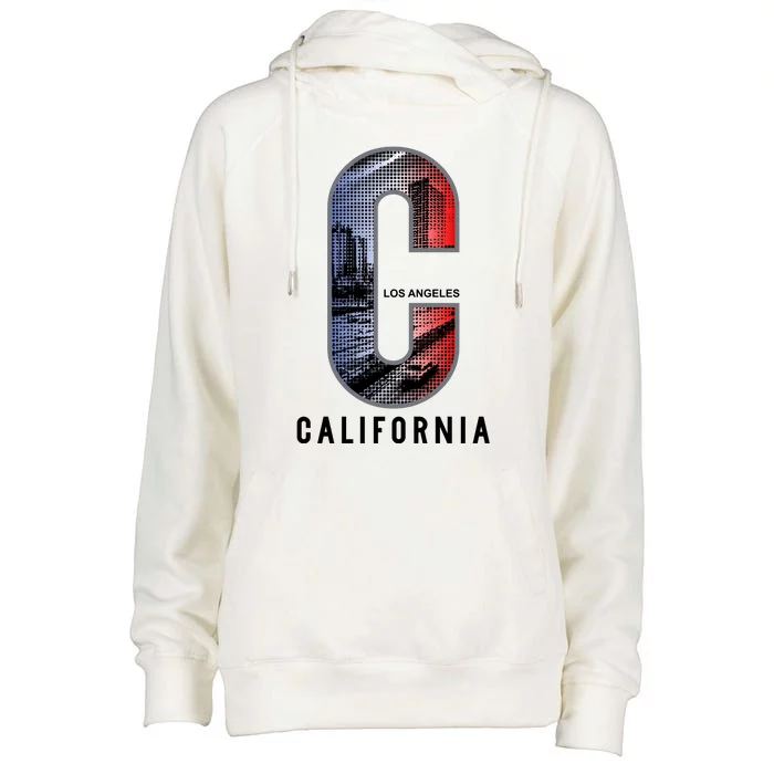 Los Angeles Womens Funnel Neck Pullover Hood