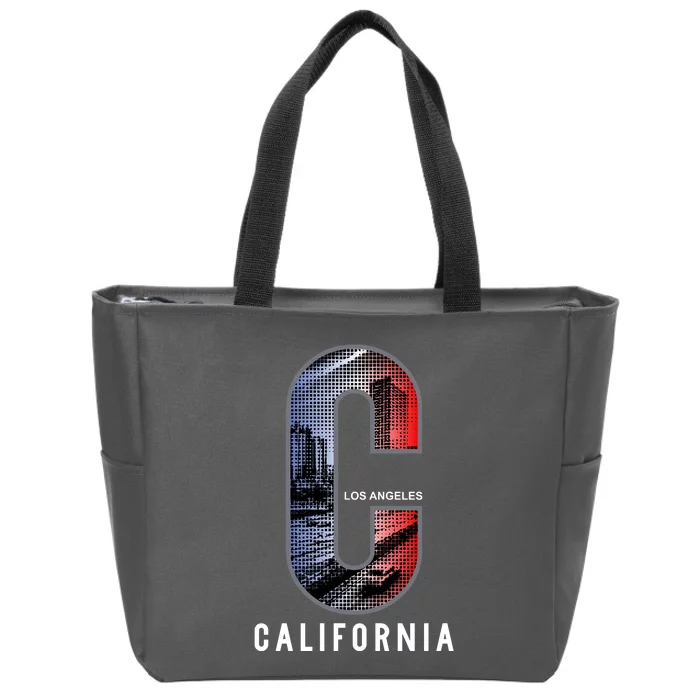 Los Angeles Zip Tote Bag