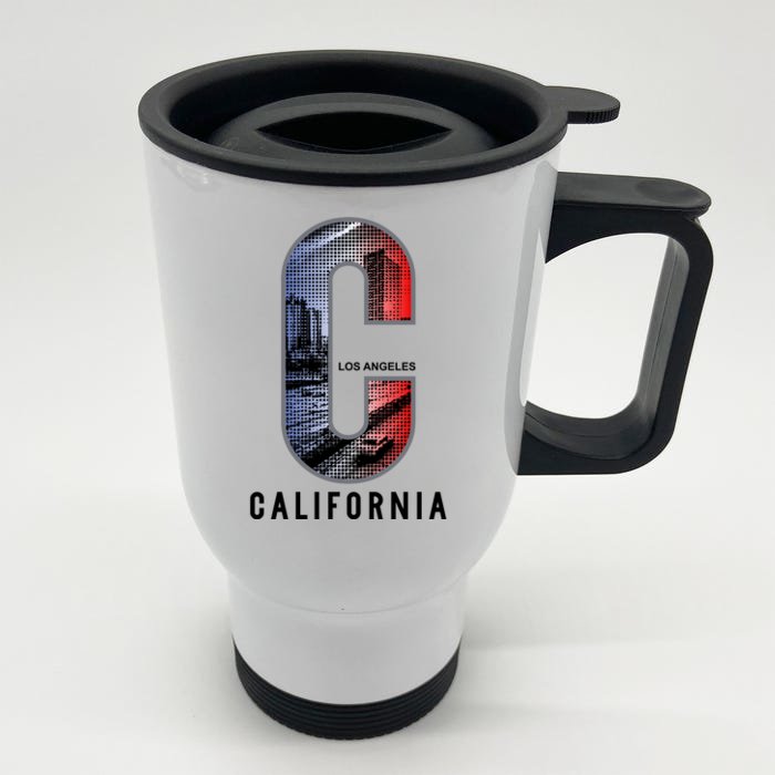 Los Angeles Front & Back Stainless Steel Travel Mug