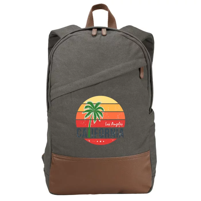 Los Angeles California Cotton Canvas Backpack