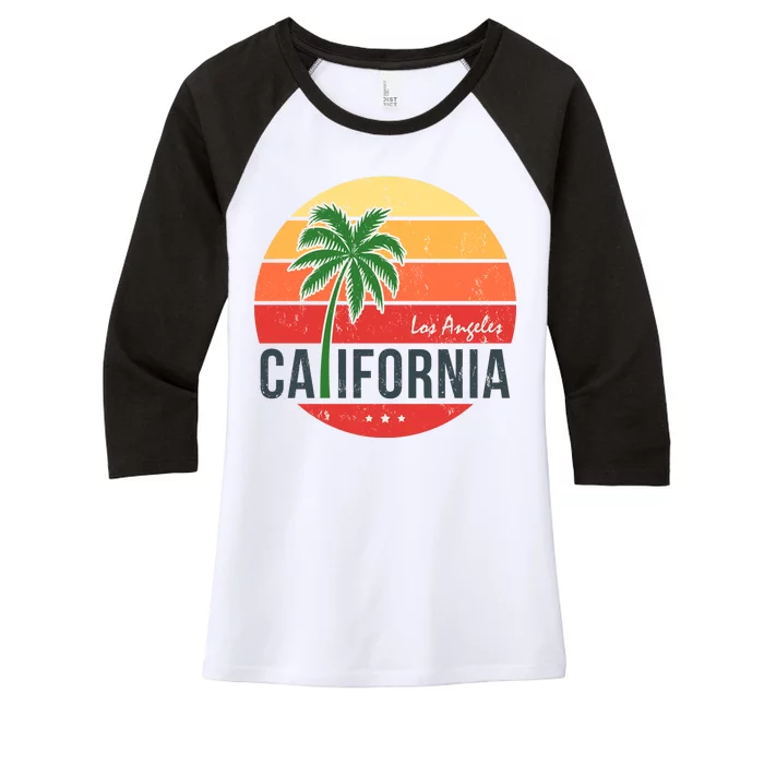 Los Angeles California Women's Tri-Blend 3/4-Sleeve Raglan Shirt