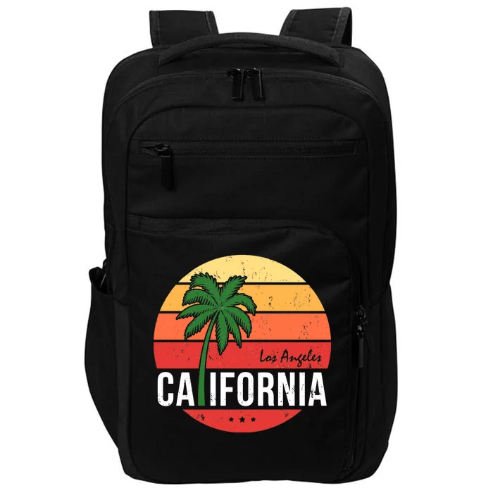 Los Angeles California Retro Circle Impact Tech Backpack