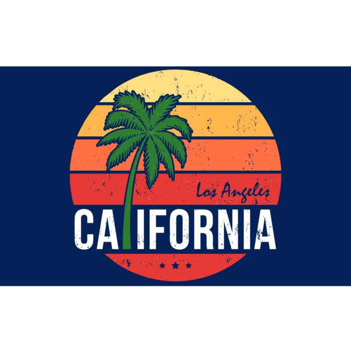 Los Angeles California Retro Circle Bumper Sticker