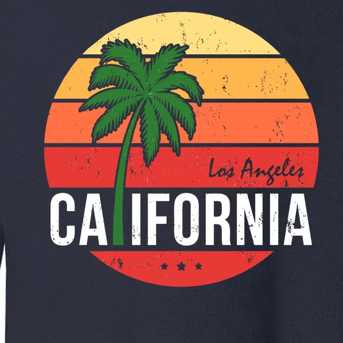 Los Angeles California Retro Circle Toddler Sweatshirt