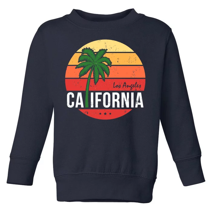 Los Angeles California Retro Circle Toddler Sweatshirt