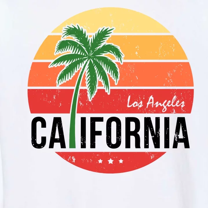 Los Angeles California Retro Circle Garment-Dyed Sweatshirt