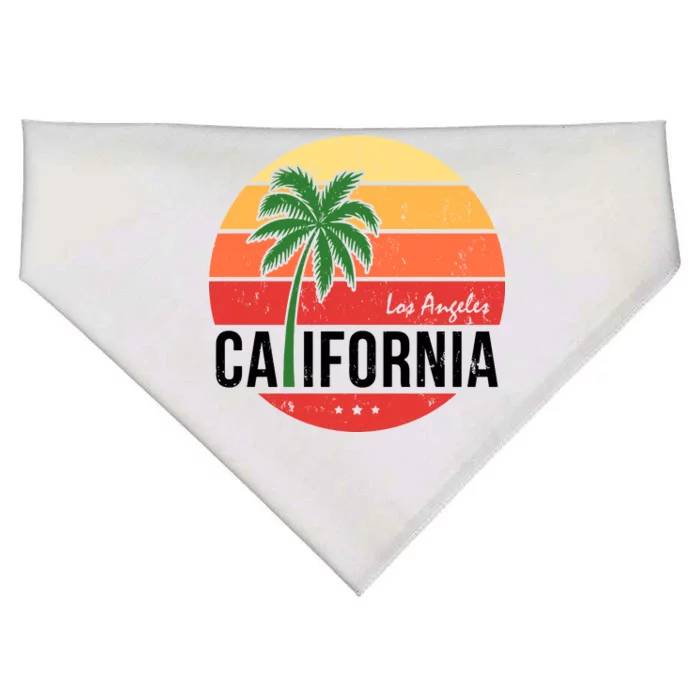 Los Angeles California Retro Circle USA-Made Doggie Bandana