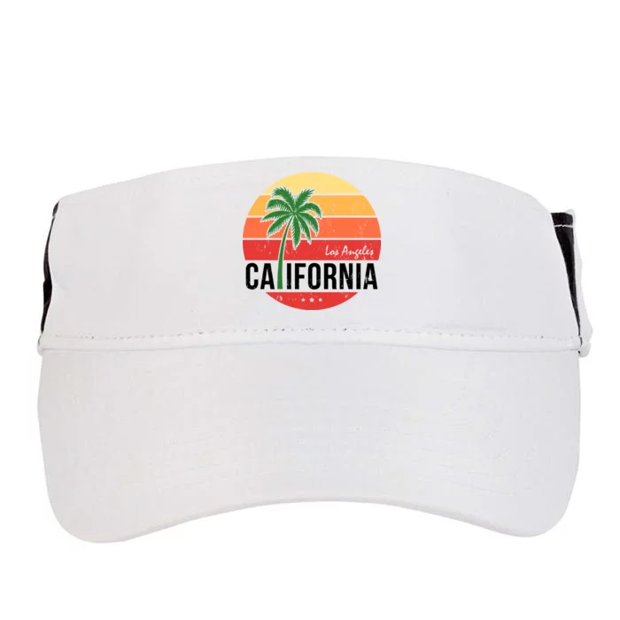 Los Angeles California Retro Circle Adult Drive Performance Visor