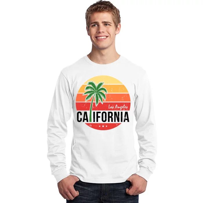 Los Angeles California Retro Circle Tall Long Sleeve T-Shirt