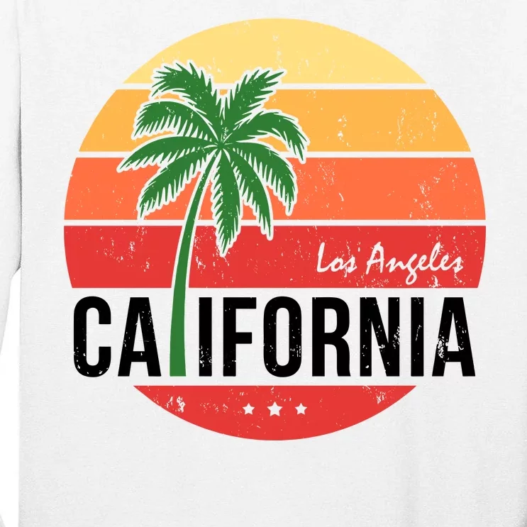 Los Angeles California Retro Circle Tall Long Sleeve T-Shirt