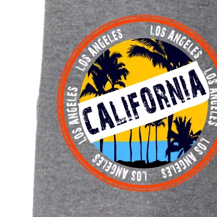 Los Angeles California Retro Circle LA Doggie 3-End Fleece Hoodie