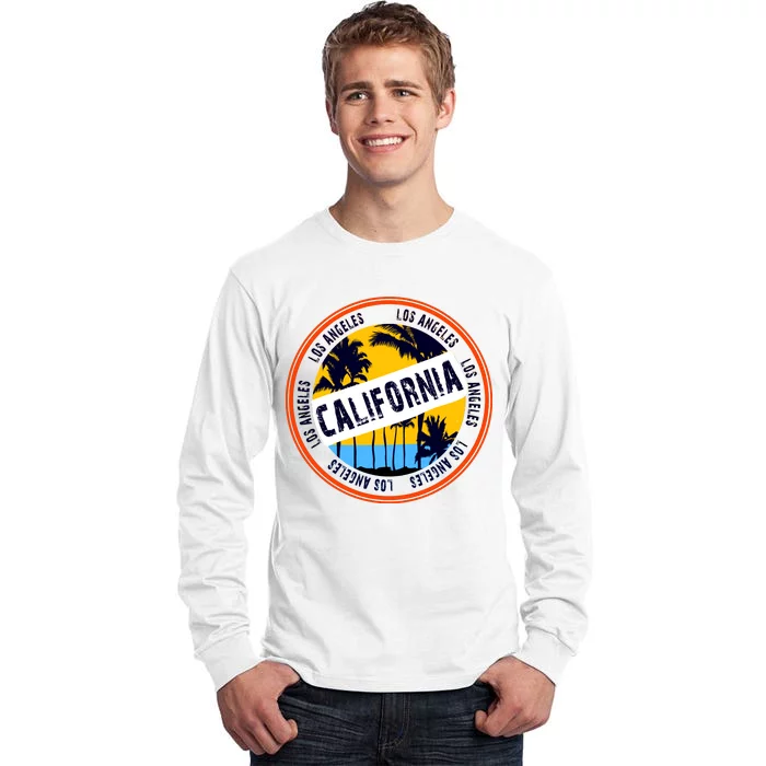 Los Angeles California Retro Circle LA Tall Long Sleeve T-Shirt