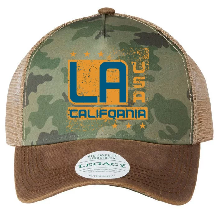 Los Angeles California Vintage Style LA Legacy Tie Dye Trucker Hat