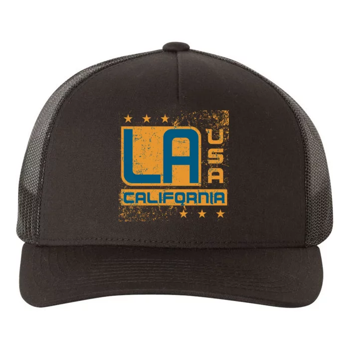 Los Angeles California Vintage Style LA Yupoong Adult 5-Panel Trucker Hat