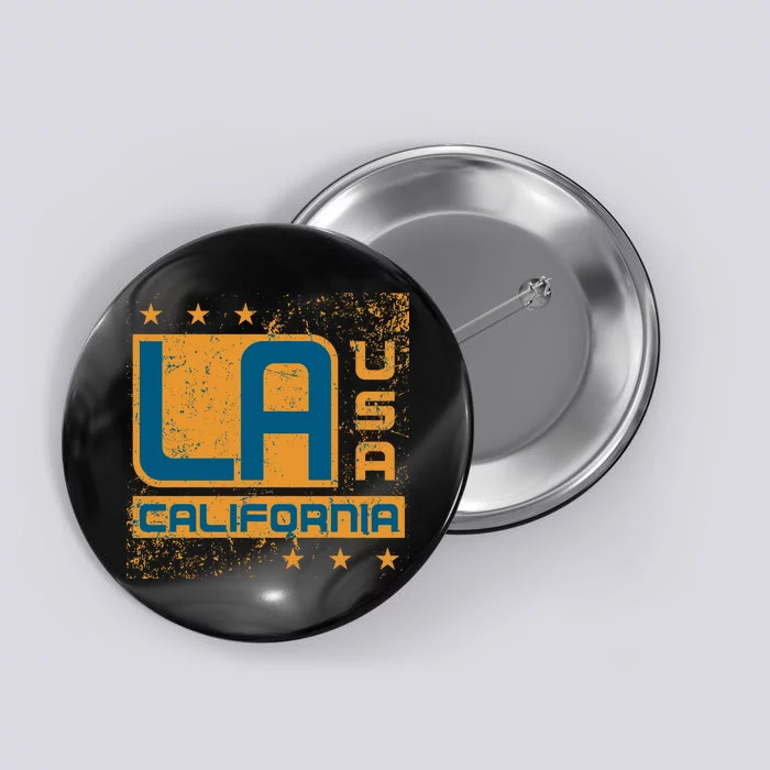 Los Angeles California Vintage Style LA Button