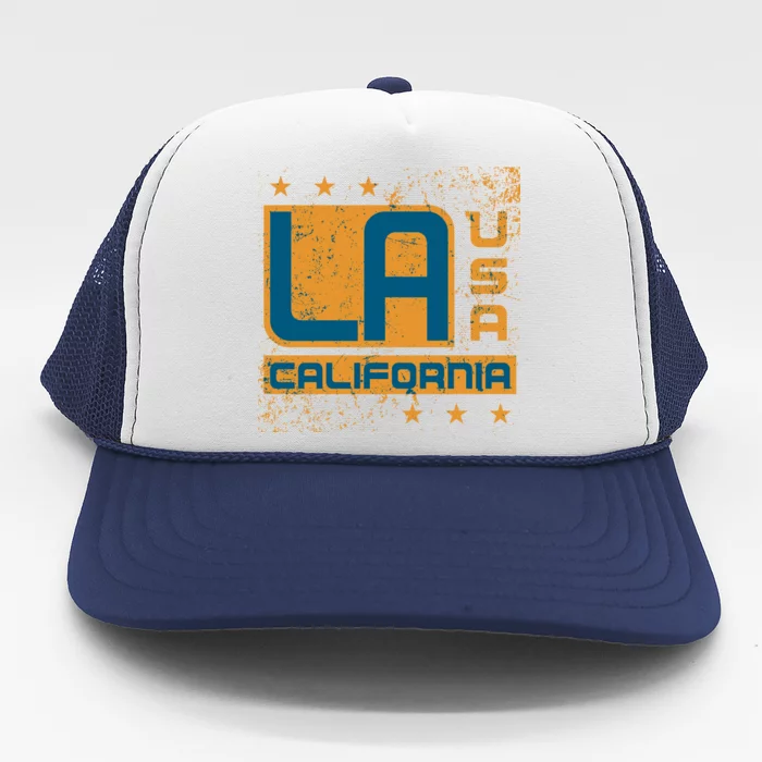 Los Angeles California Vintage Style LA Trucker Hat