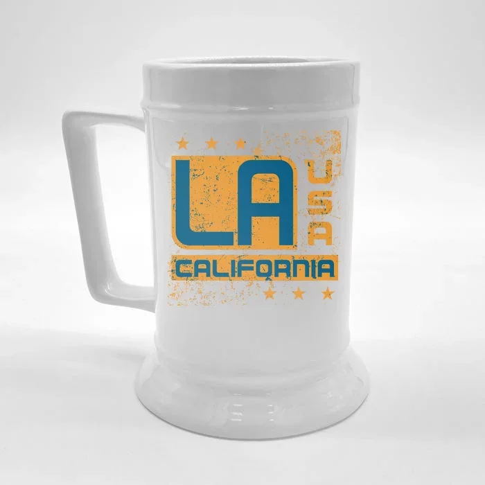 Los Angeles California Vintage Style LA Front & Back Beer Stein