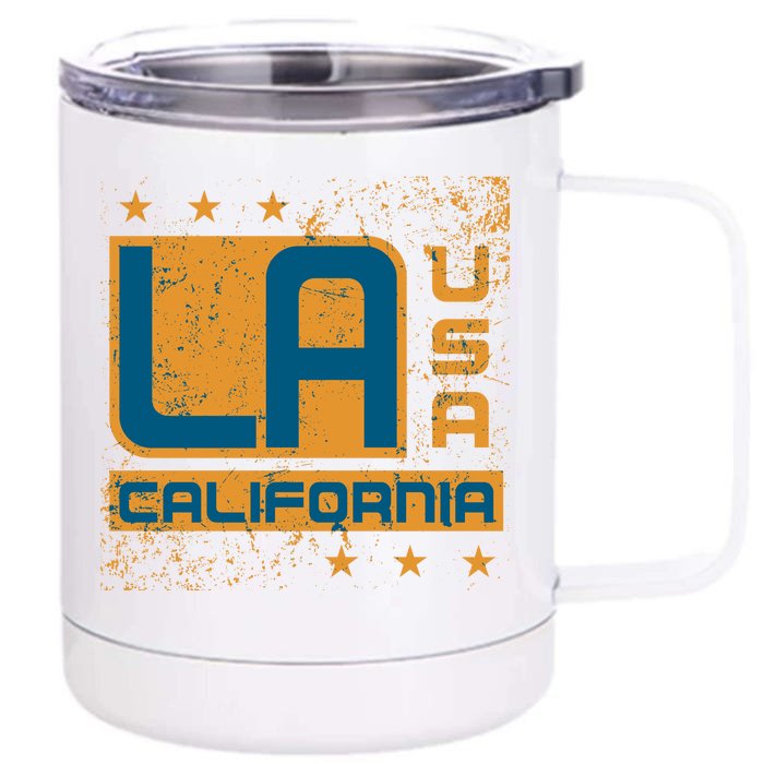 Los Angeles California Vintage Style LA Front & Back 12oz Stainless Steel Tumbler Cup