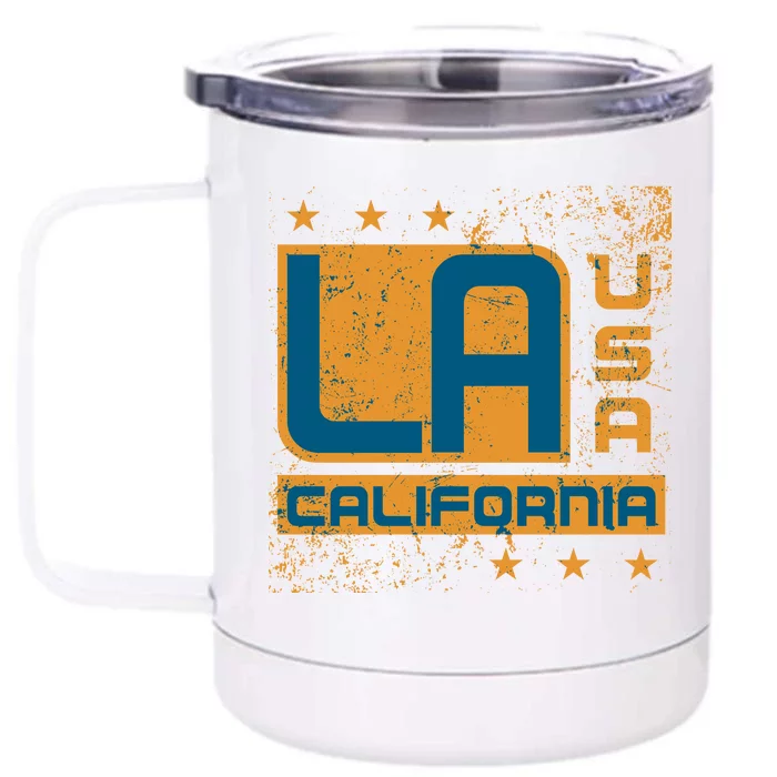 Los Angeles California Vintage Style LA Front & Back 12oz Stainless Steel Tumbler Cup