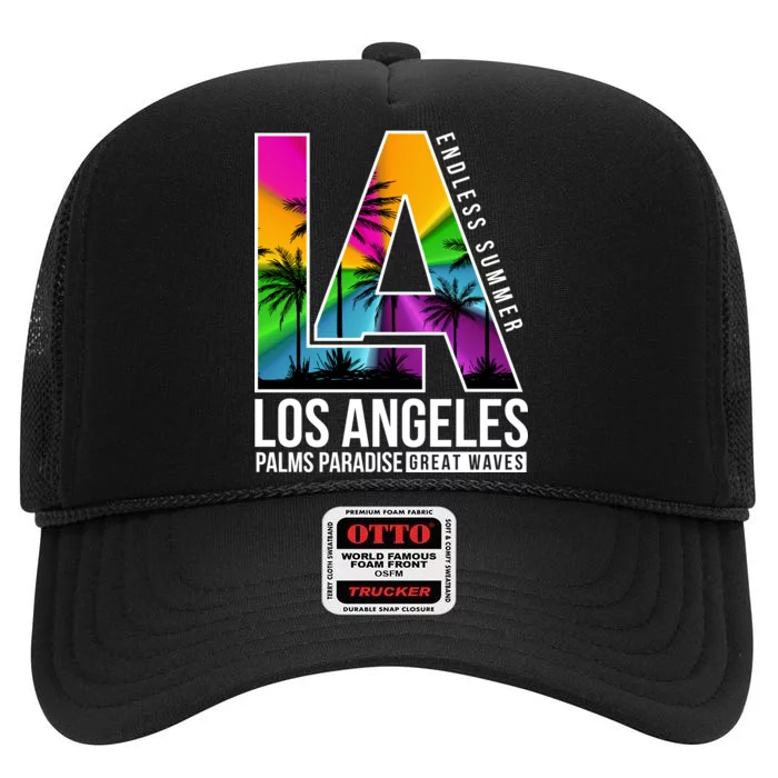 Los Angeles Endless Summer High Crown Mesh Trucker Hat