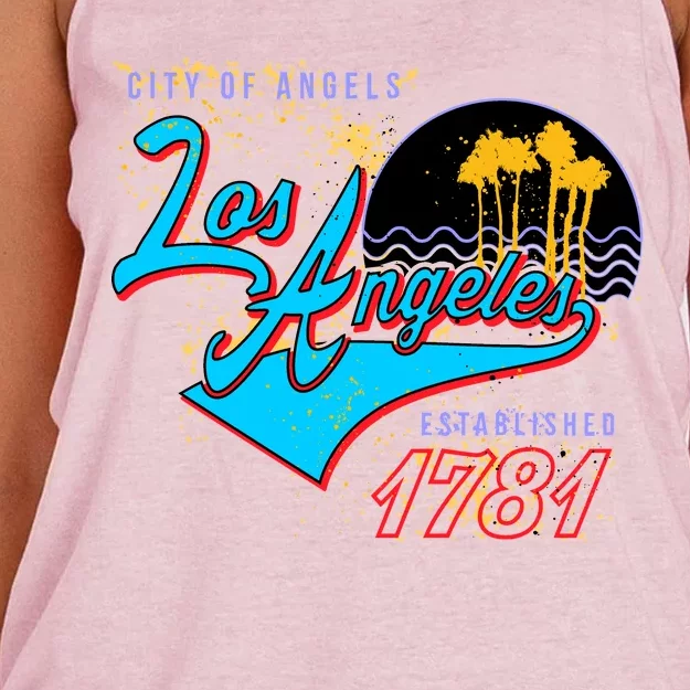 Los Angeles Est 1781 Retro Women's Knotted Racerback Tank