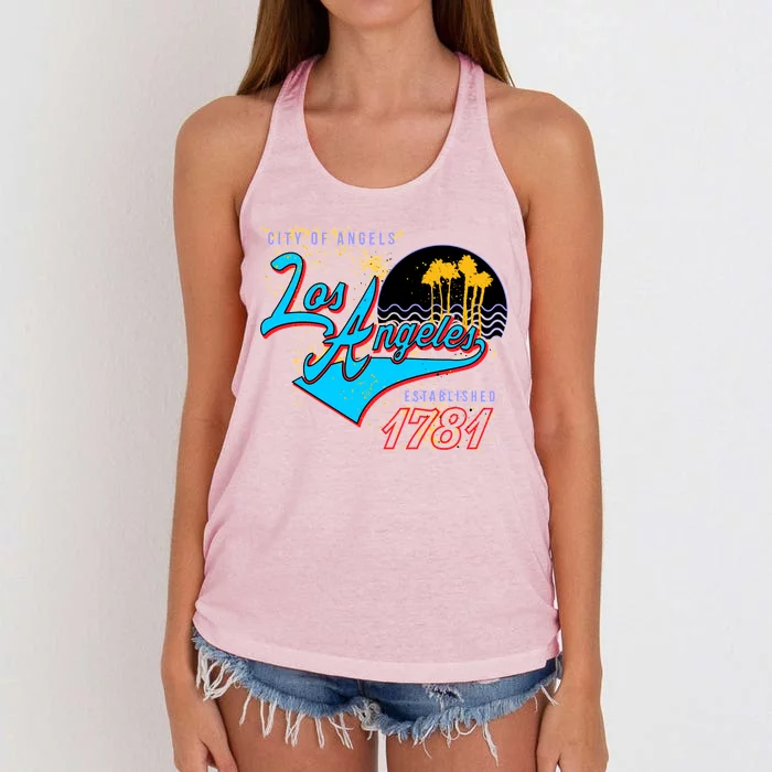 Los Angeles Est 1781 Retro Women's Knotted Racerback Tank