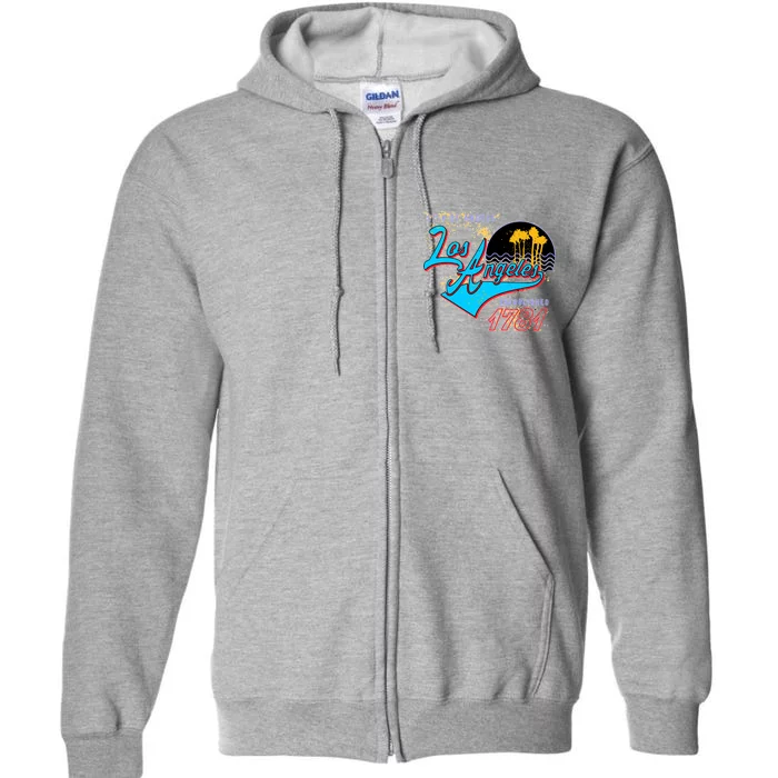 Los Angeles Est 1781 Retro Full Zip Hoodie