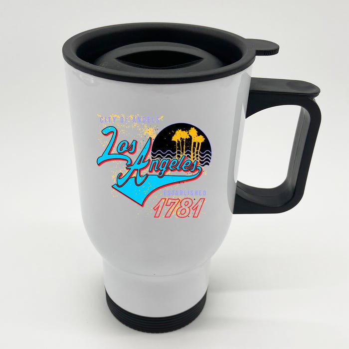 Los Angeles Est 1781 Retro Front & Back Stainless Steel Travel Mug