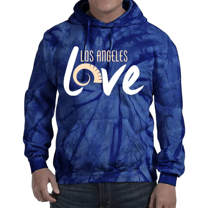 Los Angeles Love Football Fan Tie Dye Hoodie