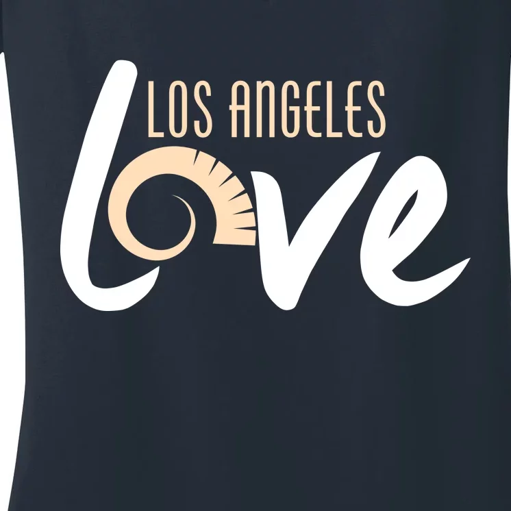 Los Angeles Love Football Fan Women's V-Neck T-Shirt