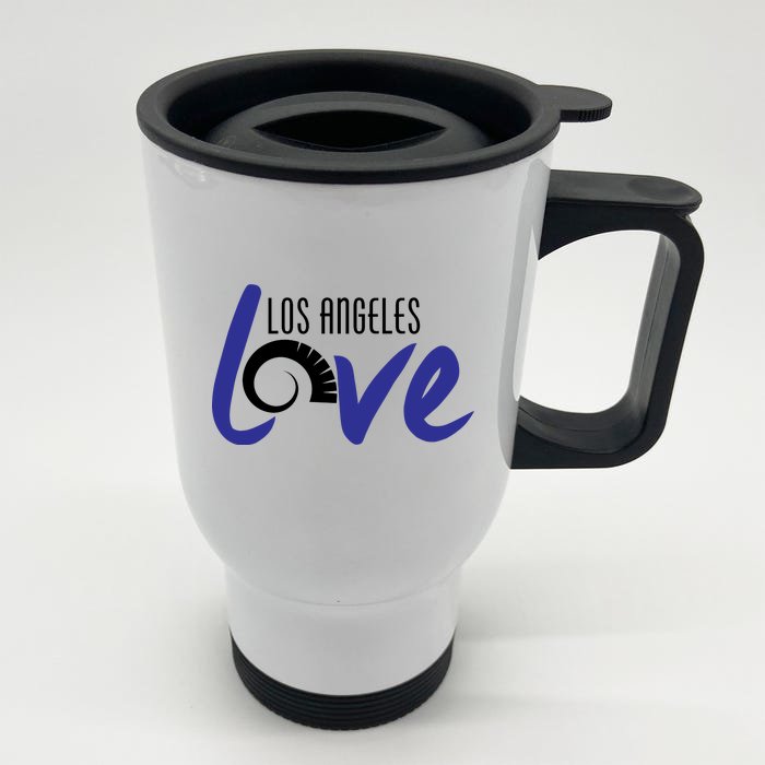 Los Angeles Love Football Fan Front & Back Stainless Steel Travel Mug